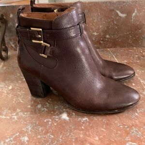 Louise et Cie Lo Vianne Chestnut Brown Leather Ankle Boots 9